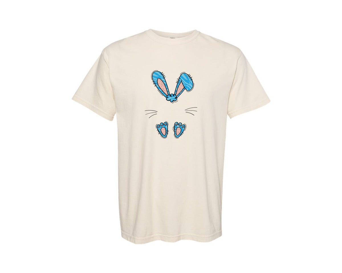 brand:Comfort Colors|color:Ivory|Boys Easter Monogram Bunny Graphic T-Shirt