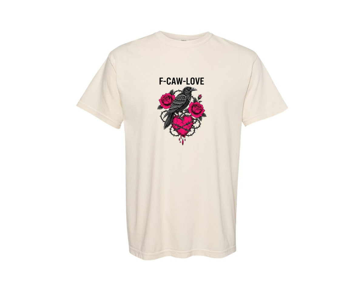 brand:Comfort Colors|color:Ivory|Crow Raven Anti Valentine F Caw F 3 Graphic T-Shirt