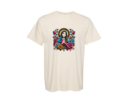 brand:Comfort Colors|color:Ivory|Virgen De Guadalupe Virgencita Graphic T-Shirt
