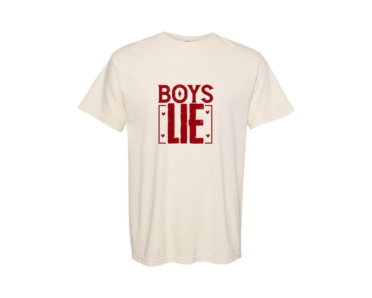 brand:Comfort Colors|color:Ivory|Boys Lie Anti Valentine Graphic T-Shirt