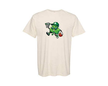brand:Comfort Colors|color:Ivory|Shamrock Basketball St Patricks Graphic T-Shirt