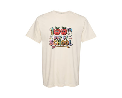 brand:Comfort Colors|color:Ivory|100Th Day Of School 6 Graphic T-Shirt