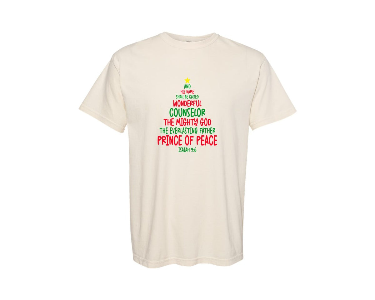 brand:Comfort Colors|color:Ivory|Christian Christmas Jesus Lover Xmas Tee Graphic T-Shirt