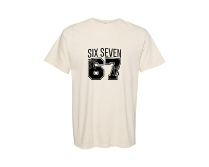 brand:Comfort Colors|color:Ivory|Six Seven Bow Six Seven 6 7 Graphic T-Shirt