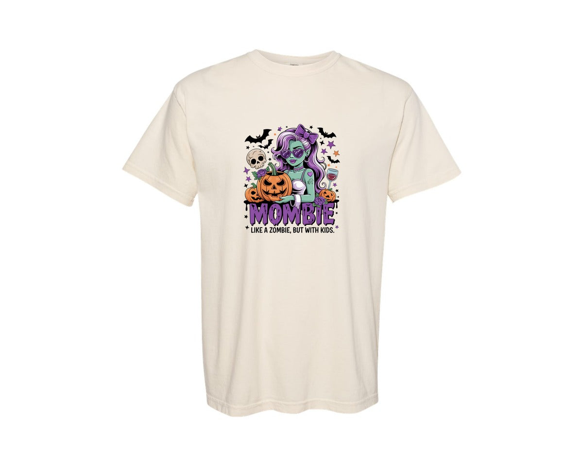 brand:Comfort Colors|color:Ivory|Funny Mom Design Mombie Graphic T-Shirt