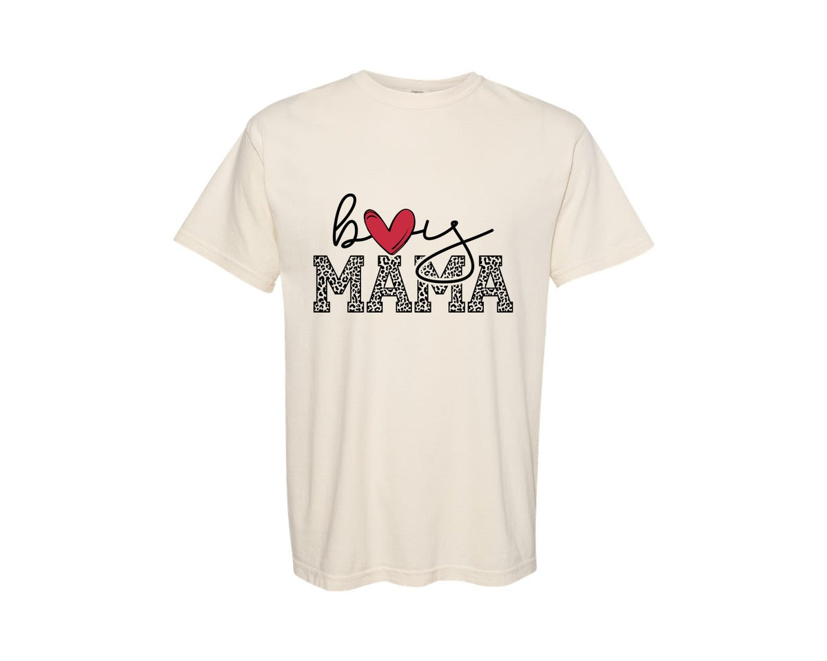 brand:Comfort Colors|color:Ivory|Boy Mama Mama Boy 2 Graphic T-Shirt