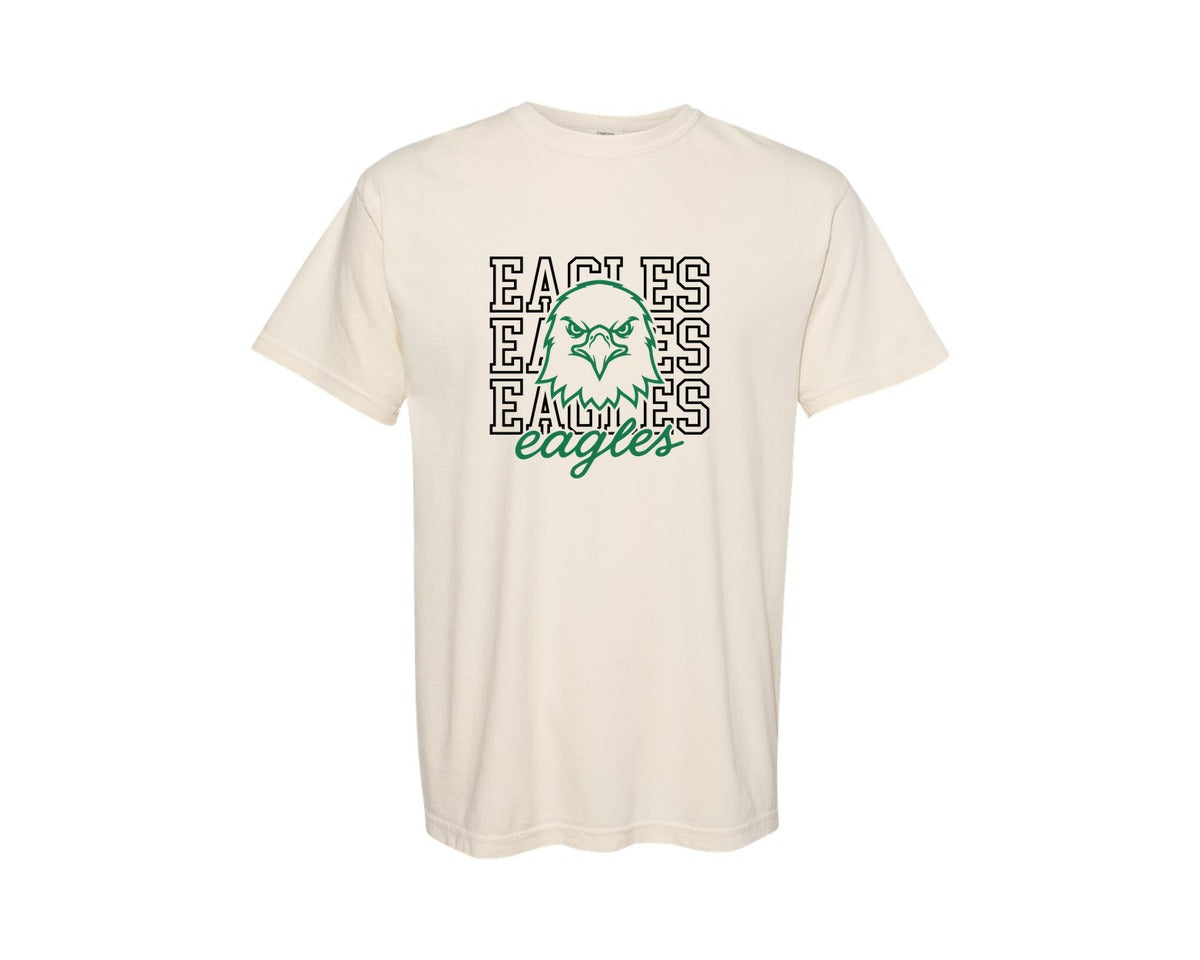 brand:Comfort Colors|color:Ivory|Eagles Eagles Mascot Sport Cheer Graphic T-Shirt