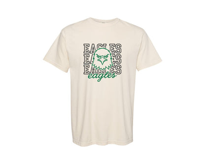 brand:Comfort Colors|color:Ivory|Eagles Eagles Mascot Sport Cheer Graphic T-Shirt