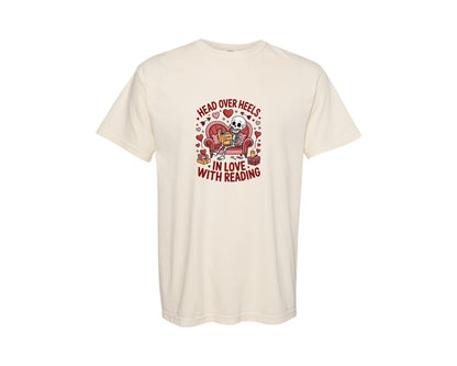 brand:Comfort Colors|color:Ivory|Funny Valentine Book Lover Graphic T-Shirt