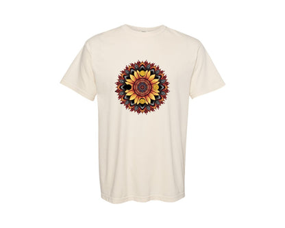 brand:Comfort Colors|color:Ivory|Chakra Phases Moon Yoga Graphic T-Shirt
