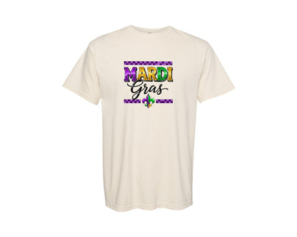 brand:Comfort Colors|color:Ivory|Mardi Gras Fleur De Lis 3 Graphic T-Shirt