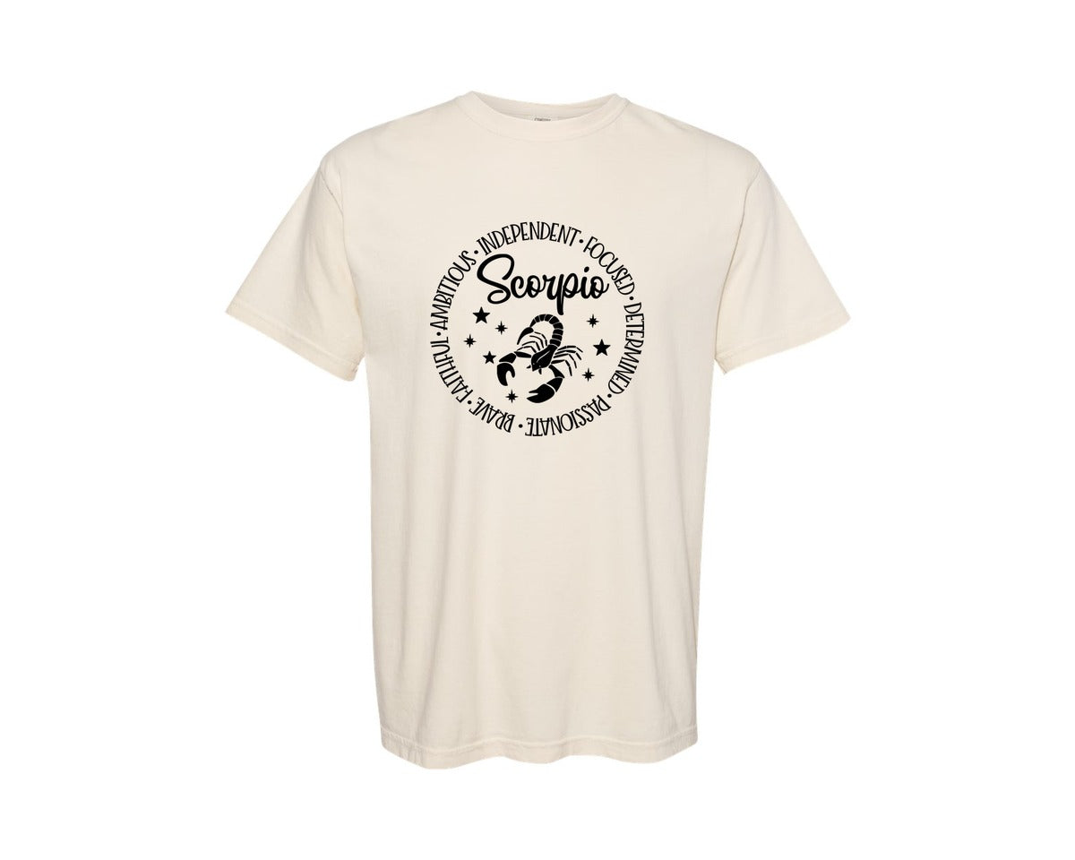 brand:Comfort Colors|color:Ivory|Scorpio Scorpio Horoscope Graphic T-Shirt