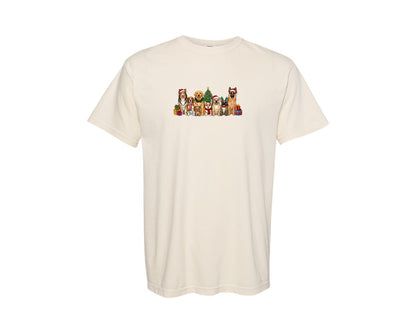 brand:Comfort Colors|color:Ivory|Christmas Dogs 6 Graphic T-Shirt