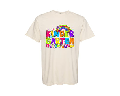 brand:Comfort Colors|color:Ivory|Kindergarten Teacher Back To School 2 Graphic T-Shirt