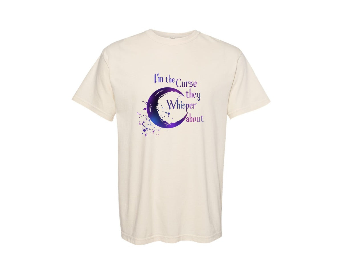 brand:Comfort Colors|color:Ivory|Moon Im The Curse They Whisper About Graphic T-Shirt