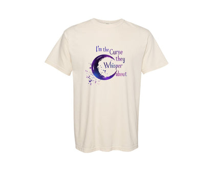 brand:Comfort Colors|color:Ivory|Moon Im The Curse They Whisper About Graphic T-Shirt