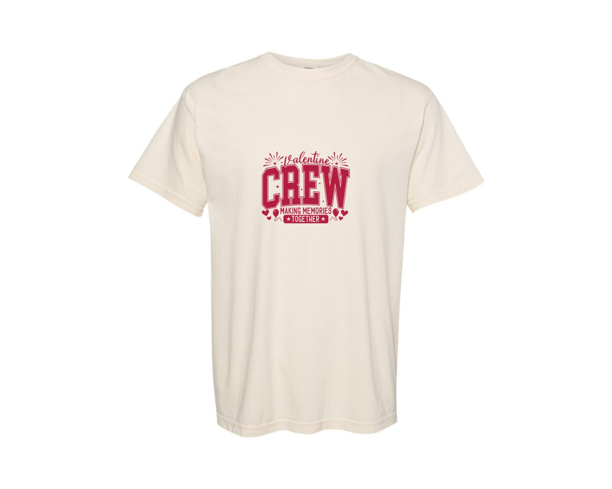 brand:Comfort Colors|color:Ivory|Valentines Crew 2026 Valentines Graphic T-Shirt