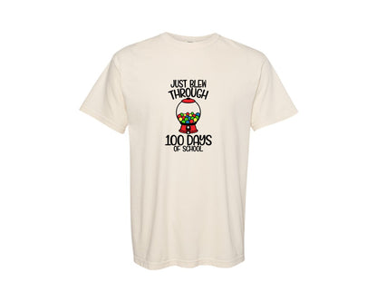 brand:Comfort Colors|color:Ivory|Just Blew Through 100 Days Of School Graphic T-Shirt