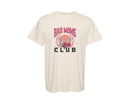 brand:Comfort Colors|color:Ivory|Bad Moms Club Design Graphic T-Shirt