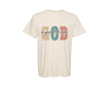 brand:Comfort Colors|color:Ivory|Christian God Is Good All The Time 8 Graphic T-Shirt