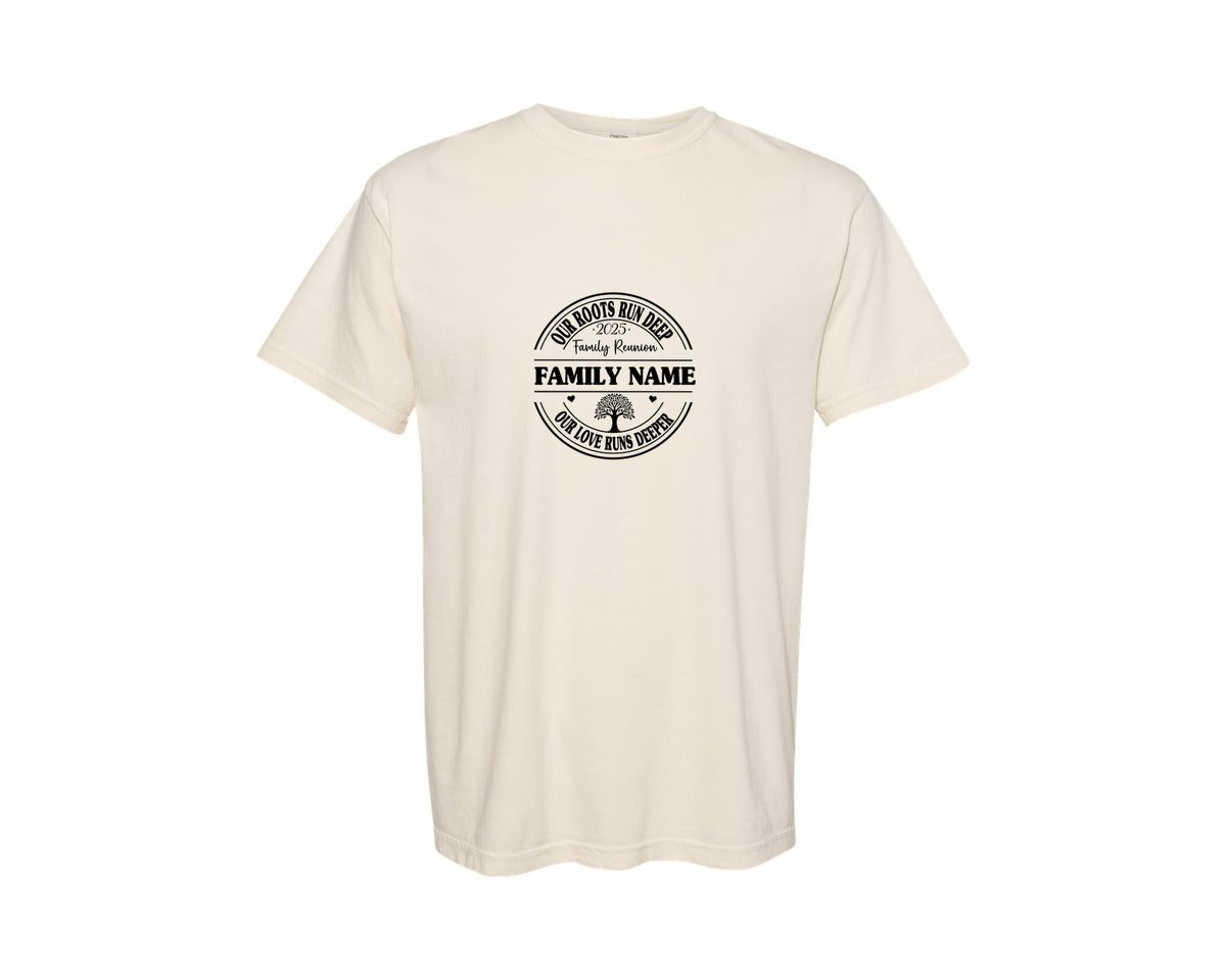 brand:Comfort Colors|color:Ivory|Custom Family Reunion 2025 Graphic T-Shirt