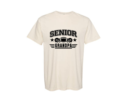 brand:Comfort Colors|color:Ivory|Senior Grandpa 2026 Football Pride Graphic T-Shirt