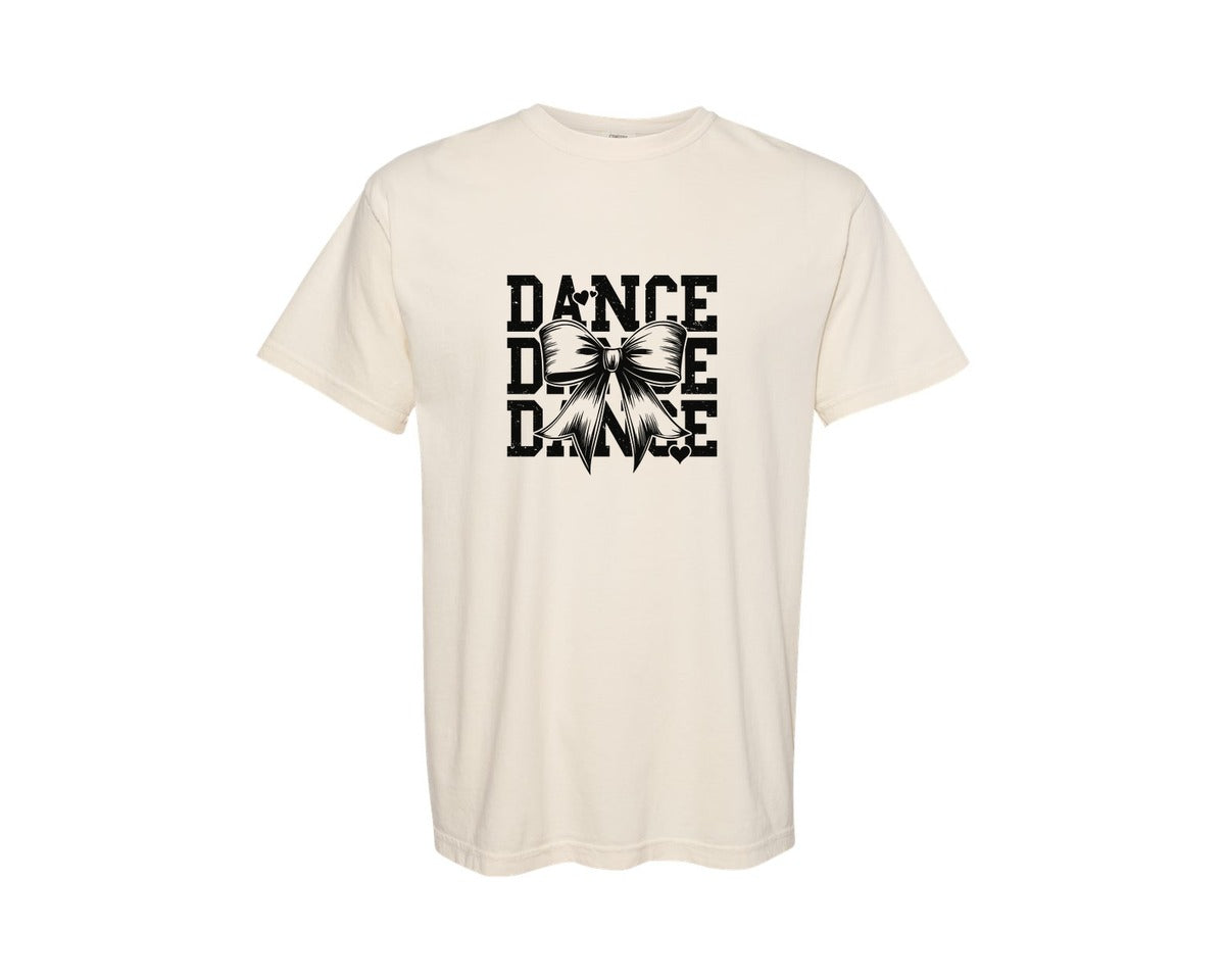 brand:Comfort Colors|color:Ivory|Dance Dance Coquette Bow Graphic T-Shirt