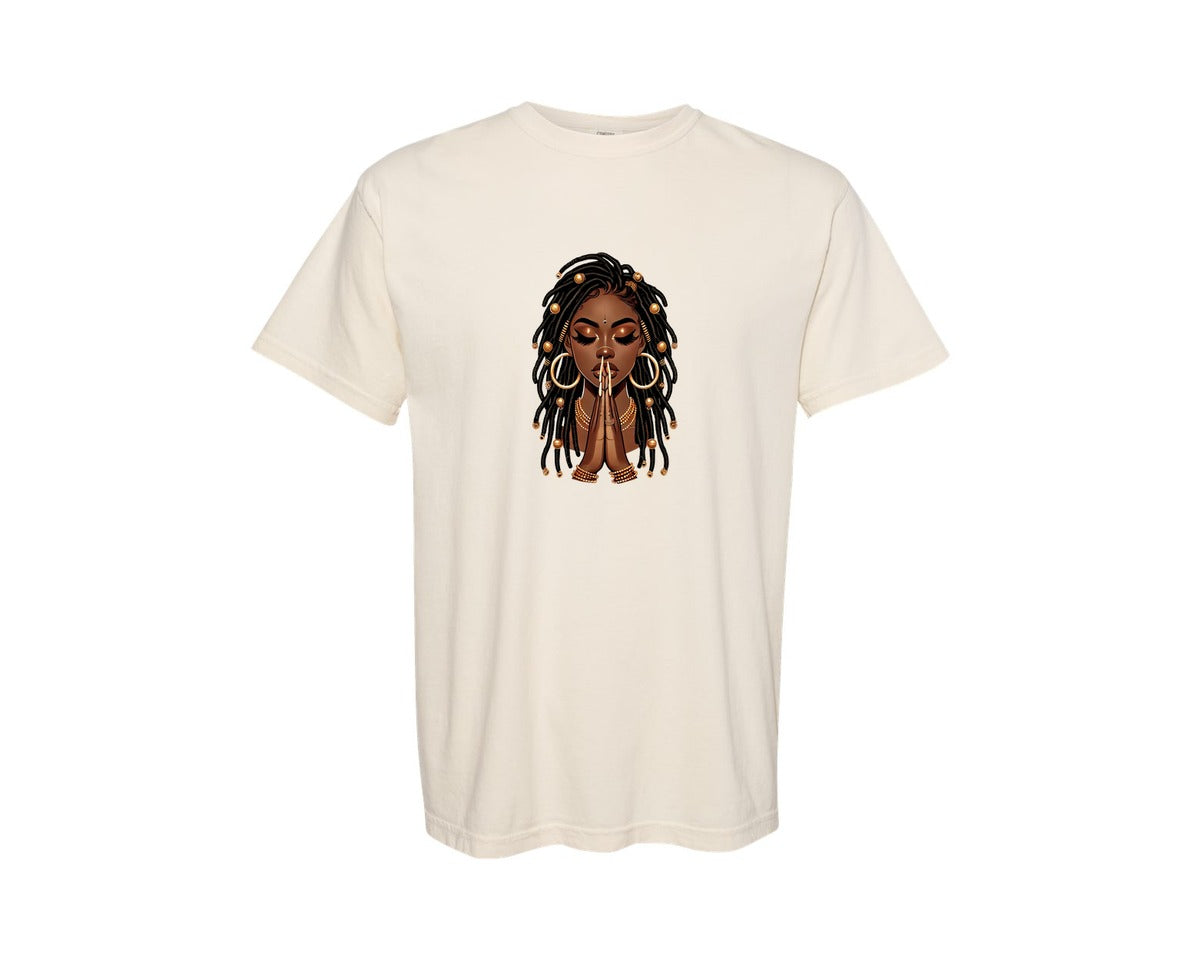 brand:Comfort Colors|color:Ivory|Juneteenth Black Girl Juneteenth Graphic T-Shirt