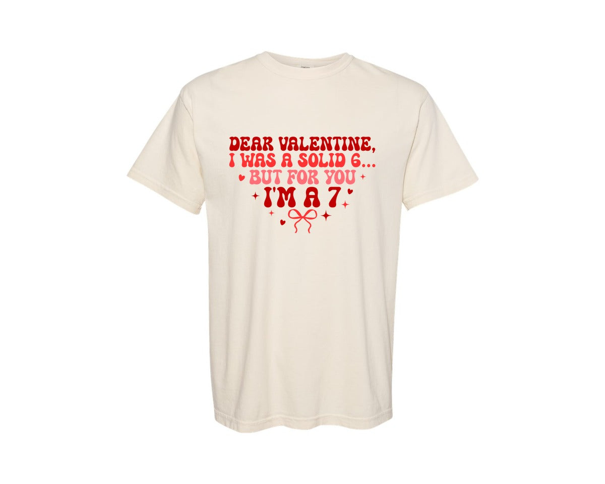 brand:Comfort Colors|color:Ivory|Six Seven Valentine Day Trendy Graphic T-Shirt
