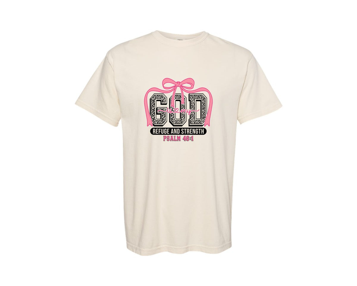 brand:Comfort Colors|color:Ivory|God Psalm 461 Bible Verse Graphic T-Shirt