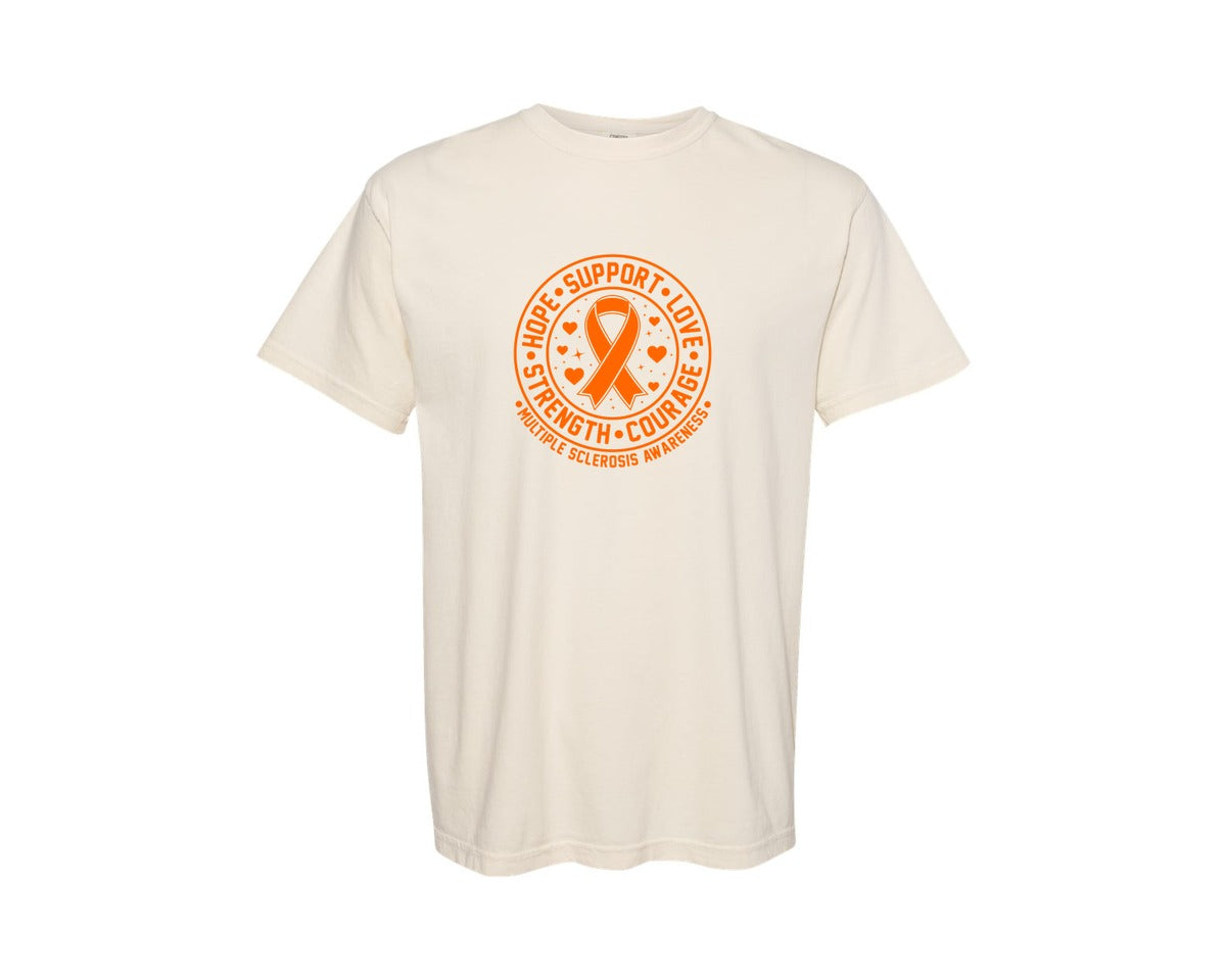 brand:Comfort Colors|color:Ivory|Multiple Sclerosis Awareness 2 Graphic T-Shirt