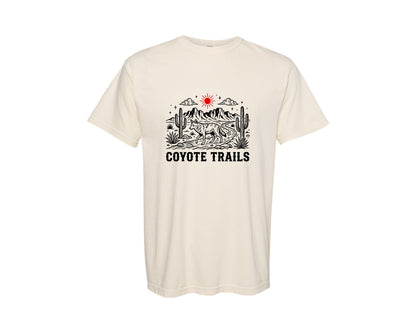 brand:Comfort Colors|color:Ivory|Coyote Trails Desert Graphic T-Shirt