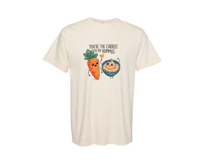 brand:Comfort Colors|color:Ivory|Carrot To My Hummus Funny Valentine 2 Graphic T-Shirt