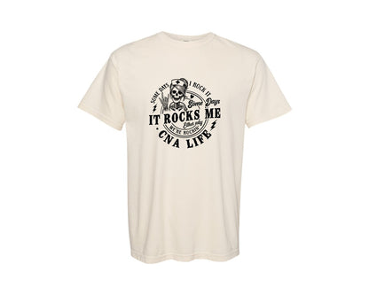 brand:Comfort Colors|color:Ivory|Medical Cna Life Mode Cna Life Graphic T-Shirt