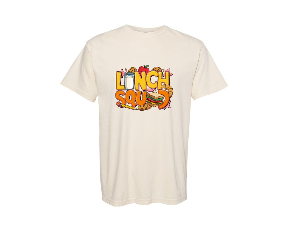 brand:Comfort Colors|color:Ivory|Lunch Squad Lunch Lady Graphic T-Shirt