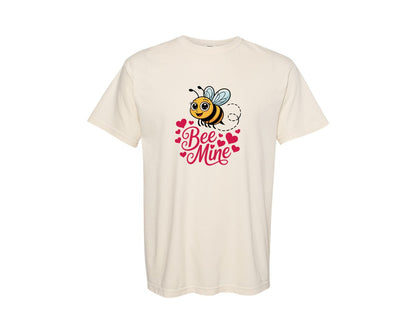 brand:Comfort Colors|color:Ivory|Bee Mine Funny Valentines Day Graphic T-Shirt