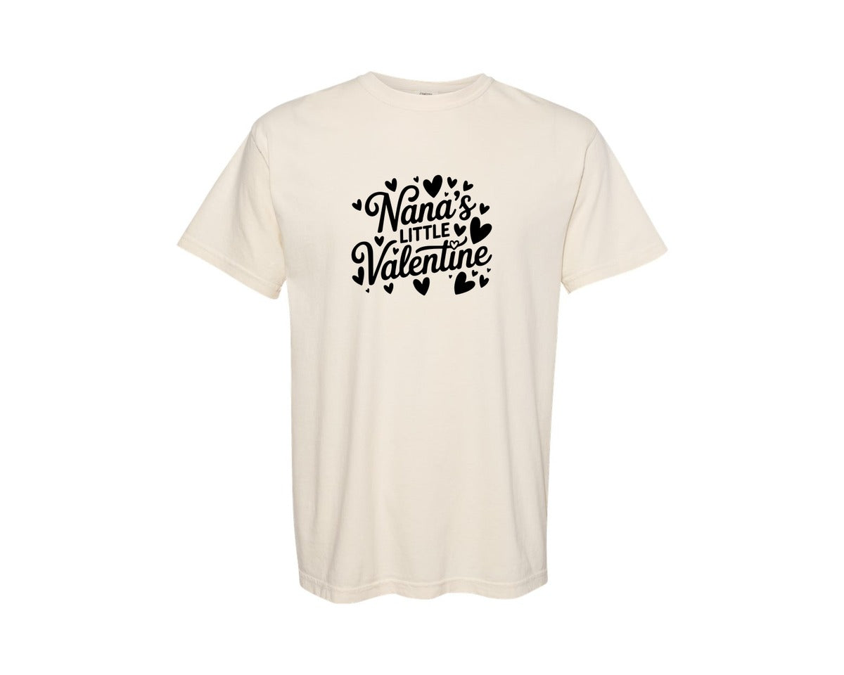 brand:Comfort Colors|color:Ivory|Nanas Little Valentine Shirt Graphic T-Shirt