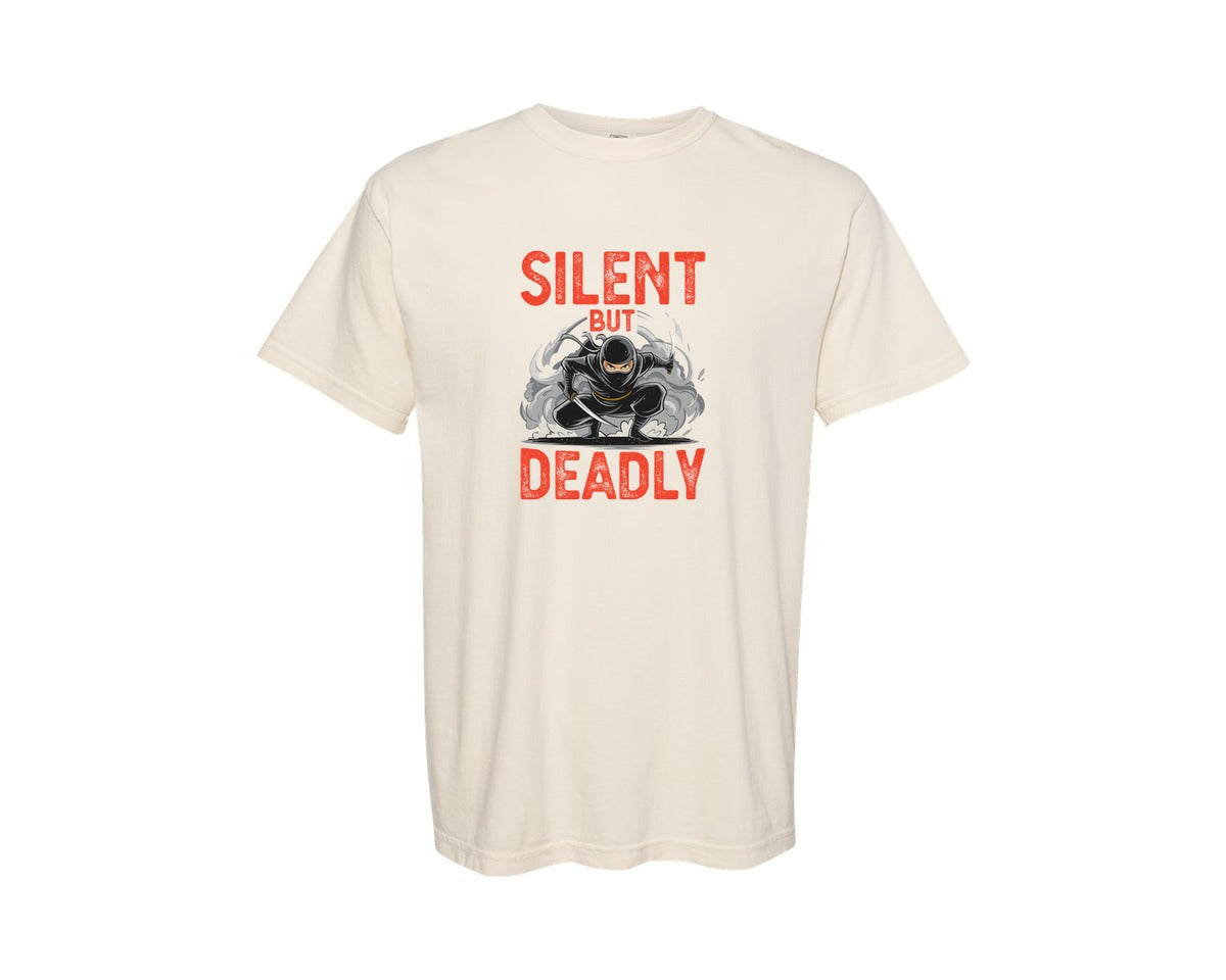 brand:Comfort Colors|color:Ivory|Silent But Deadly T Shirt Graphic T-Shirt