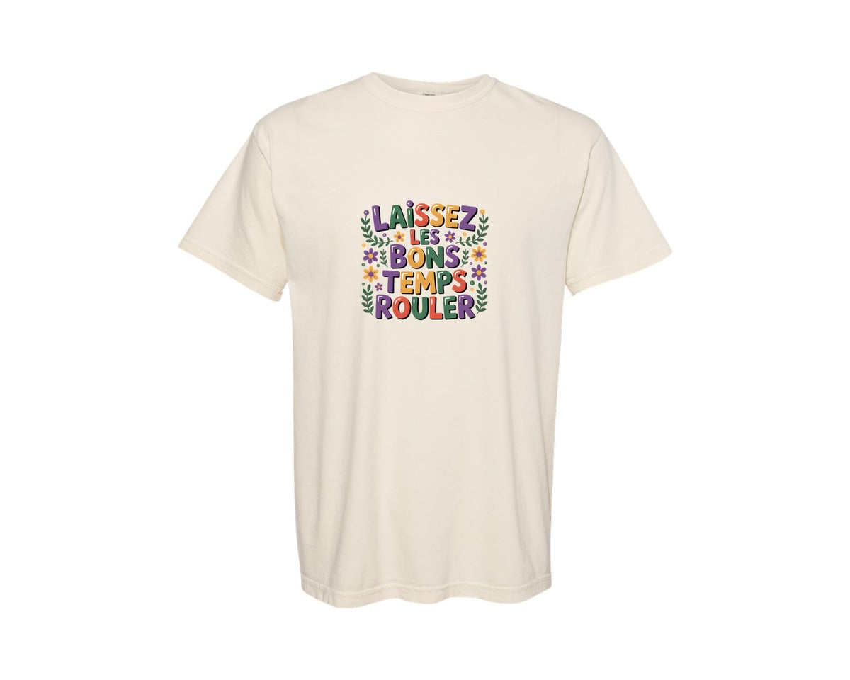 brand:Comfort Colors|color:Ivory|Laissez Les Bons Temps Rouler 11 Graphic T-Shirt