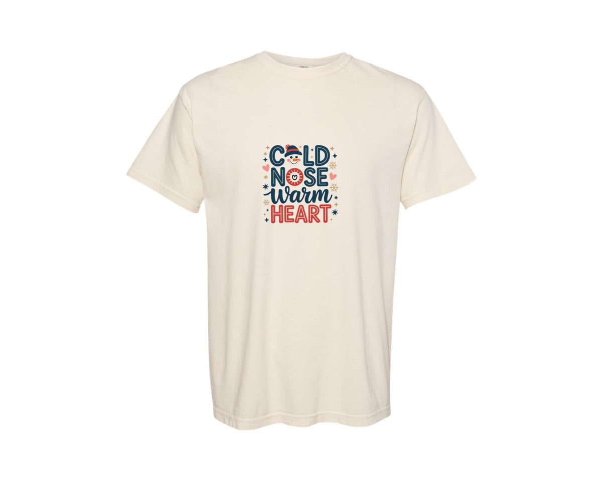 brand:Comfort Colors|color:Ivory|Cold Nose Warm Heart Winter Lover Graphic T-Shirt