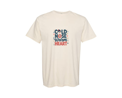 brand:Comfort Colors|color:Ivory|Cold Nose Warm Heart Winter Lover Graphic T-Shirt