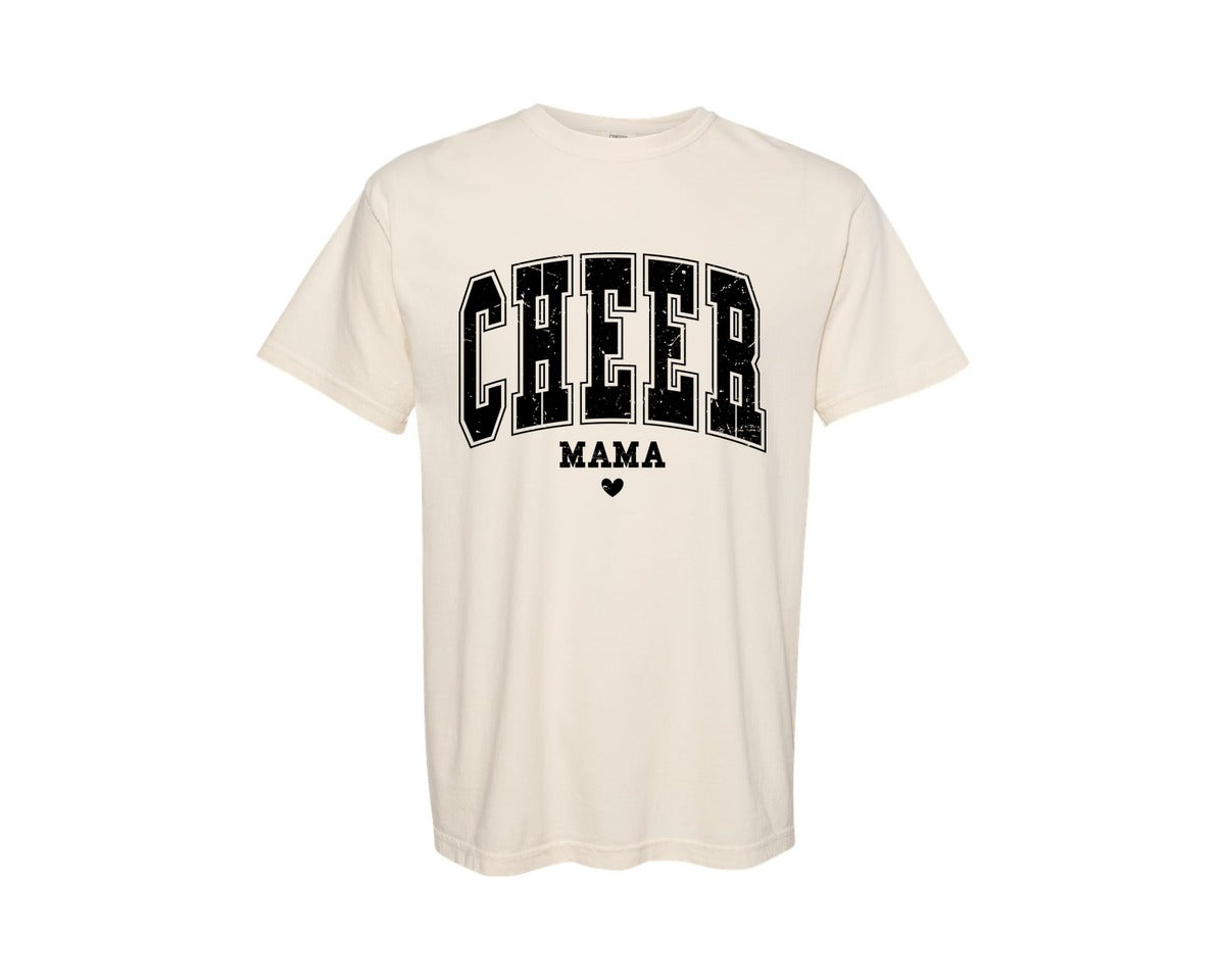 brand:Comfort Colors|color:Ivory|Cheer Mama Sports Mom Graphic T-Shirt