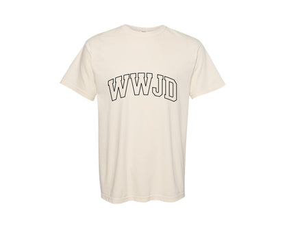 brand:Comfort Colors|color:Ivory|Wwjd What Would Jesus Do Christian Graphic T-Shirt