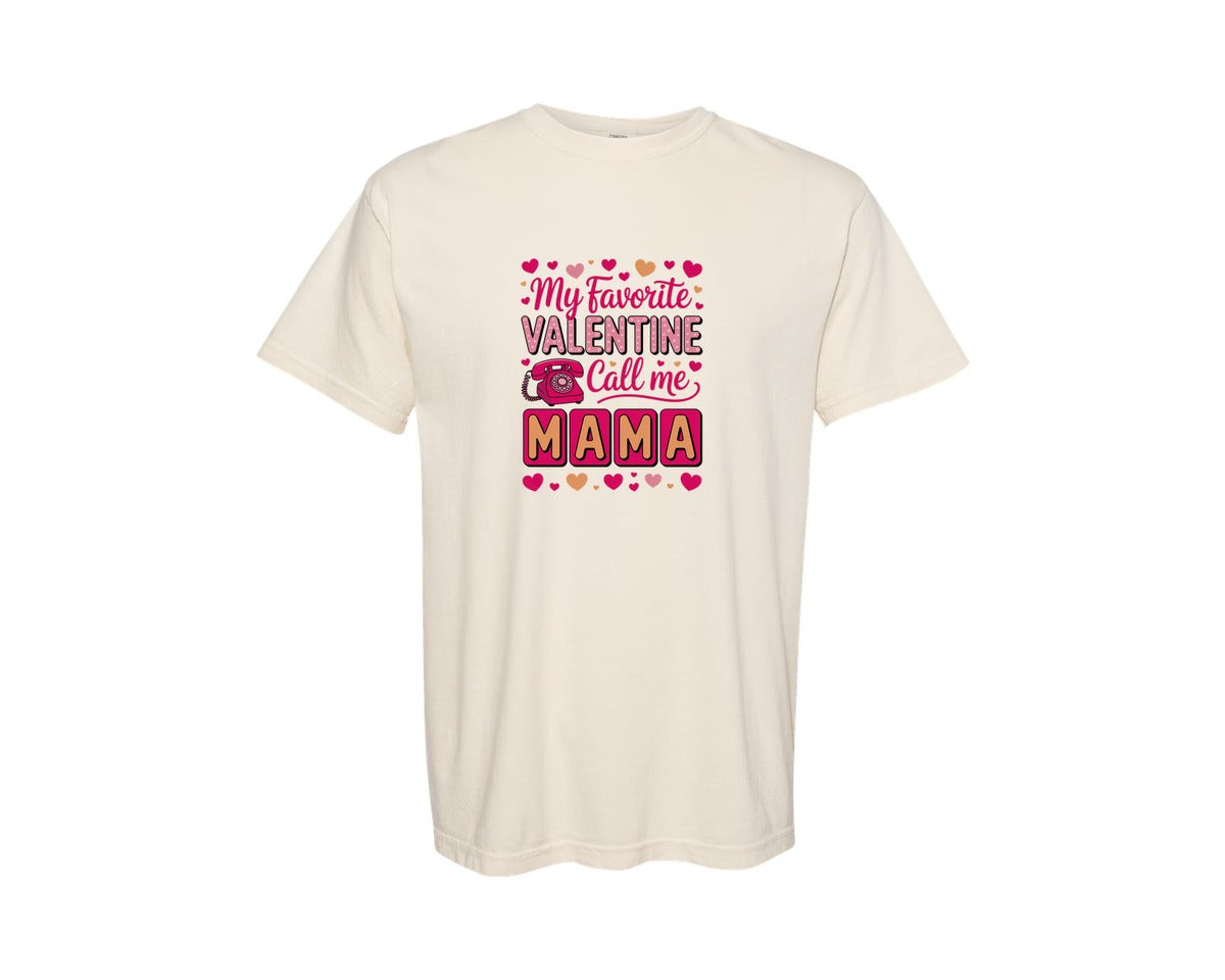 brand:Comfort Colors|color:Ivory|Mama Valentine Valentines Graphic T-Shirt