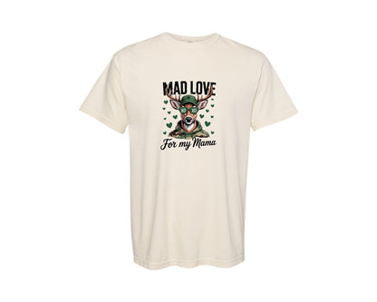 brand:Comfort Colors|color:Ivory|Valentine Mad Love For Mama Deer Graphic T-Shirt