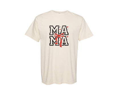 brand:Comfort Colors|color:Ivory|Mama Valentine Coquette Mama 2 Graphic T-Shirt