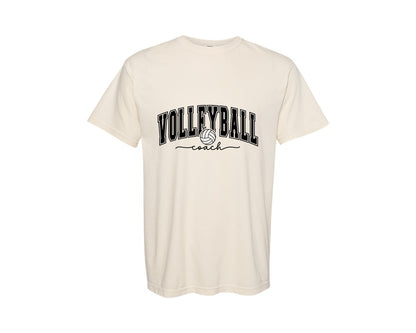 brand:Comfort Colors|color:Ivory|Volleyball Coach Volleyball Mom Graphic T-Shirt