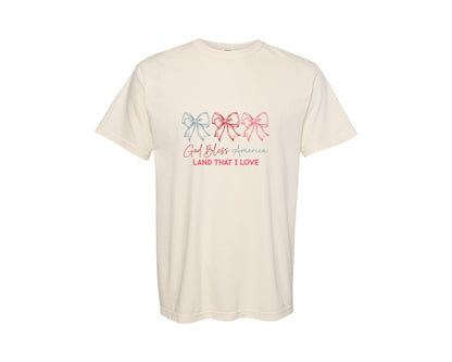 brand:Comfort Colors|color:Ivory|God Bless America Graphic T-Shirt