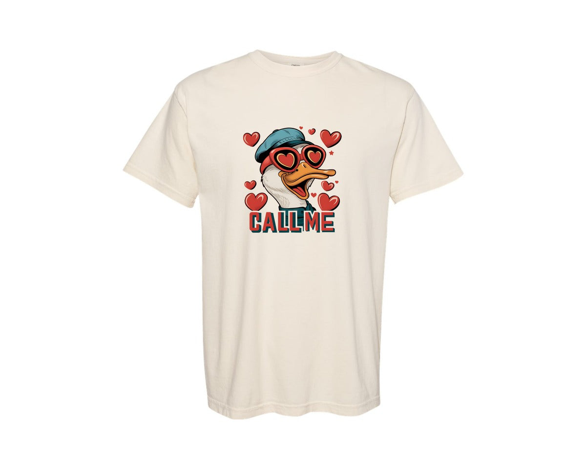 brand:Comfort Colors|color:Ivory|Valentines Duck Hunting Boys Graphic T-Shirt