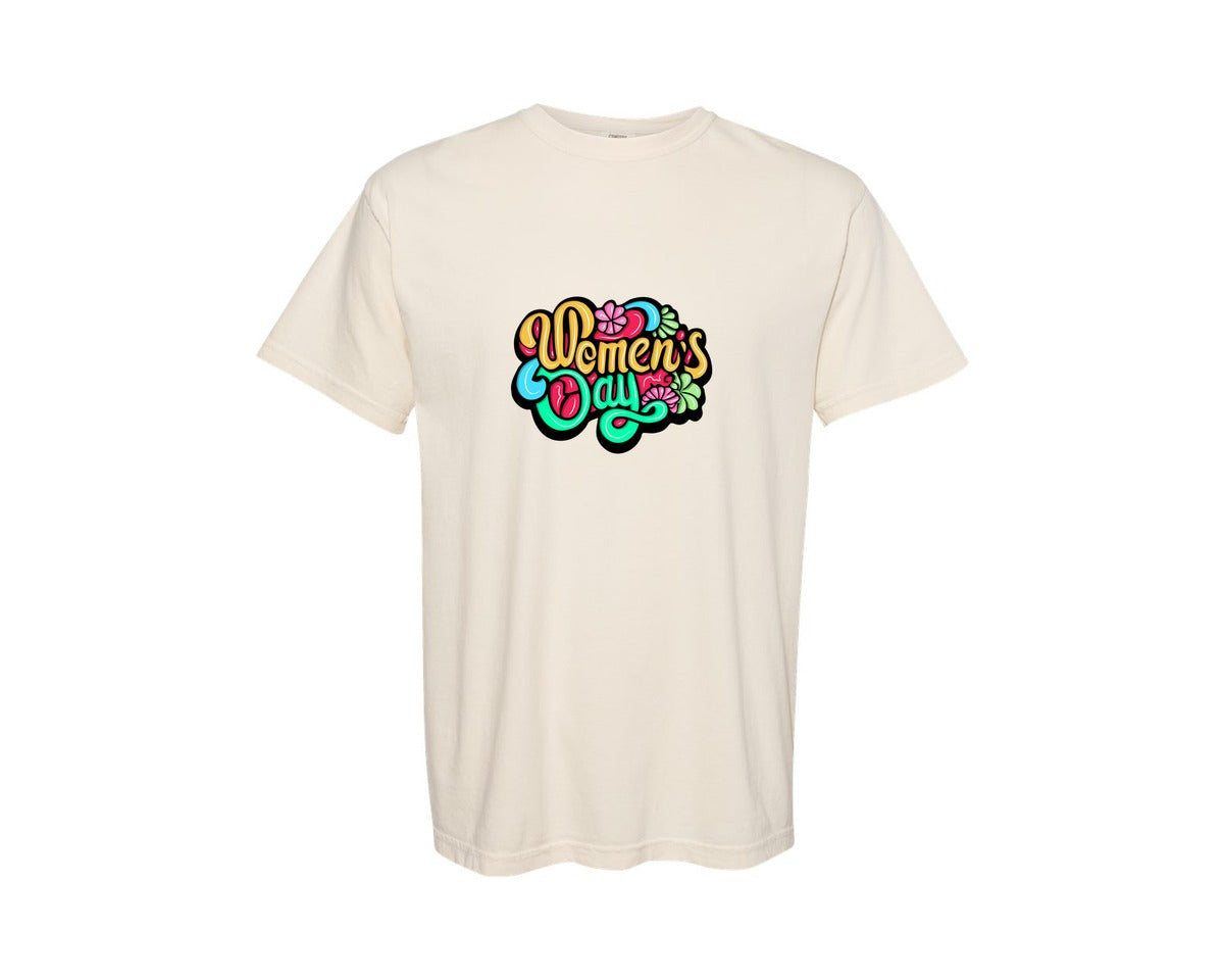 brand:Comfort Colors|color:Ivory|Happy Womens Day 168 Graphic T-Shirt